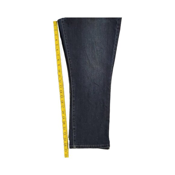 Lee Slimming Fit Cropped Jeans Women's Size 14 Medium Dark Wash Mid Rise Stretch - Picture 7 of 9